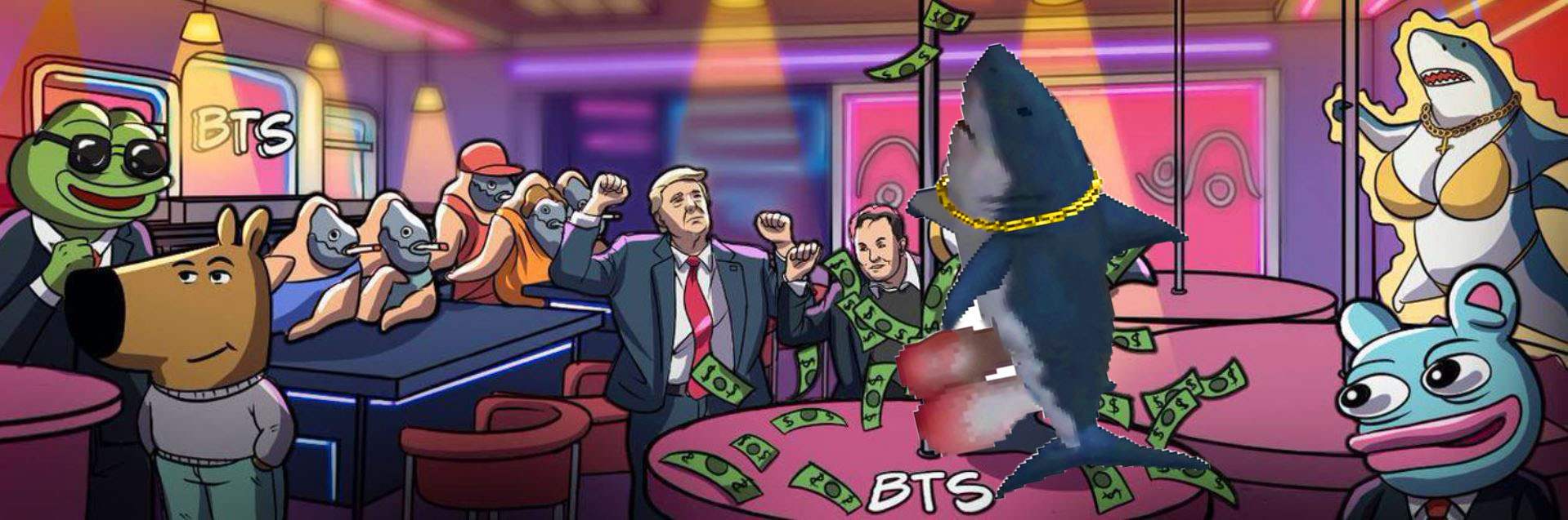 Bouncing Testy Shark Banner